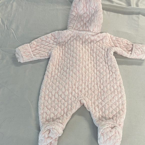 Nordstrom Pink Quilted Baby Footie Bunting Bag with Bear Ears - Picture 6 of 6